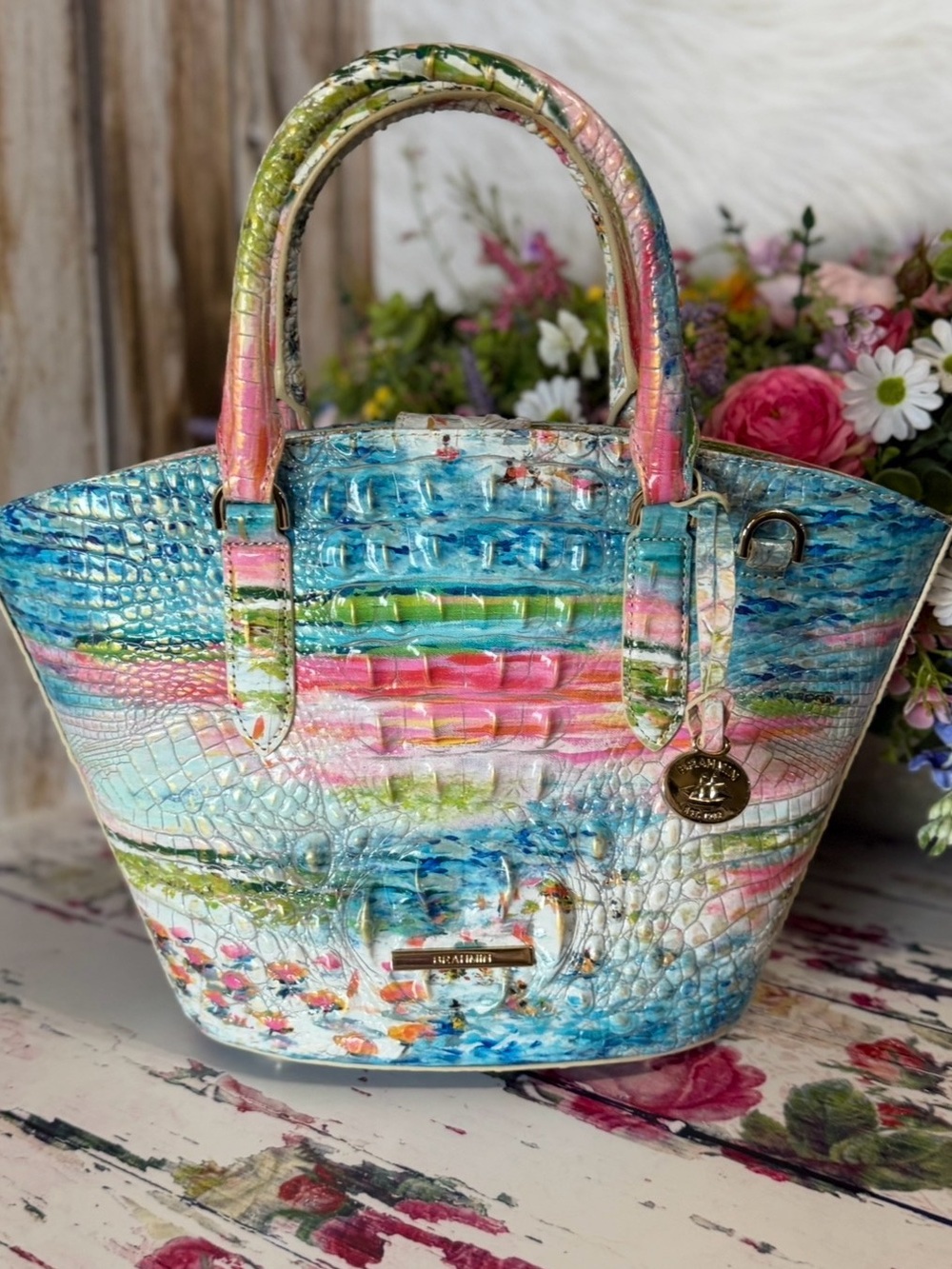 Brahmin Jenny Staycation Shoulder Bag NWT Fish Tropical Beauty 2x EYES FIRM - Picture 10 of 13